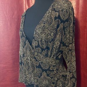 Jump Black & Gold Elegant Top